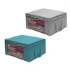 Storage Boxes Folding Bag Dirty Clothes Toys Quilt Organizer Non-Woven Fabric With Zipper Moisture-proof Transparent Window