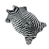 Tapetes zebra vaca cabra impresso tapete veludo imitação de couro tapetes peles animais forma natural decoração mats2582