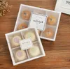 Present Wrap Transparent Frosted Cake Box Dessert Macarons Boxes Pakor Packaging 100 Pieces/Lot grossist