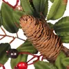 Christmas Decorations -Big Pinecone Rattan Wreath Door Decor Window Ornaments 60Cm