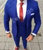 Custom Made Men Suits One Button Groom Tuxedos Notch Lapel Groomsmen Wedding/Prom/Dinner Man Blazer Pants Kamizelka W835