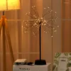 Lampes de table 100 LED Batterie flash Copper fil de nuit Lumière de Noël Fire-feu USB-lampe de table pour la maison Fée des enfants intérieurs pour enfants