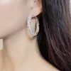Boucles d'oreilles cerceau bohème céramique perles en bois pour les femmes ethnique grand cercle rond évider boucle d'oreille Vintage métal boucle d'oreille bijoux