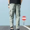 Men's Pants Streetwear Multi Pockets Cargo Harem Hip Hop Casual Male Track Elastic Waist Drawstring Jogger TrousersMen's