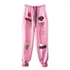 Abbigliamento da palcoscenico Moda Donna Top rosa Pantaloni jazz Performance Costumi di danza hip-hop Pantaloni con foro in polvere Abiti rave XS1755