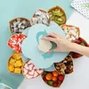 Plates Double-Layered Rotating Petal Fruit Tray Candy Nut Box Snack Storage Living Room Desktop