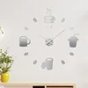 Wall Clocks 47 Inch DIY Clock Stickers Round Decorative For Living Room Home Decor