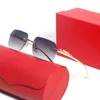 Óculos de sol de designer hexagonal para homens e mulheres Carti Eyewear amarelo vermelho azul verde lente sem aro anti-ultravioleta placa retr óculos de armação de pantera lunetas