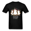 T-shirt da uomo Funny Cartoon Tee Mens Black XS-3XL Plus Size Camisetas Design Porg Shirt Stampa girocollo in cotone estivo per adulti