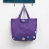 Storage Bags Foldable Shopping Flower Print Eco Totes Grocery Bag Women Oxford Fabric Shoulder Organizer 45x35cm