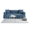 Stolskydd elastisk soffa täckning för vardagsrum tryckt rutigt stretchavdelning slipcovers fast färg soffa l form 1-5-sitschair ordförande