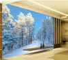 Wallpapers Custom 3D Wallpaper Walls HD Snow Scene 3 D For Any Room Background Po Abstract