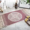 Teppiche Nordic Boho Baumwolle Leinen Quaste Teppich Ethnische Wind Teppich Tür Boden Teppiche Fuß Pad Schlafzimmer Rutschfeste Matte Hause dekorative Teppiche