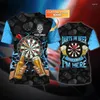 Erkek T Shirt Dart Ve Bira 3D T-shirt Kişiselleştirilmiş Adı Baskılı Tee Erkekler Kadınlar Için Kısa Kollu