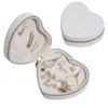 Sachets de bijoux DoreenBeads Sweet Heart Box Portable Storage Organisateur Collier d'oreille Collier PU Cuir Affiche de voyage Étui