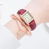 Polshorloges met armband horloges dames dames casual kijken gouden rose dames lederen band 20 mm blauw gezicht watchwristwatches