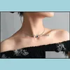 Hanger kettingen aankomst roestvrijstalen choker voor vrouwen minimalistische roségouden slangenketen ketting statement mode sieraden coupl dho6e