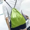 Storage Bags Drawstring Bag With Shoulder Strap String Waterproof School Sport Outdoor Back Pack Travel Home Clothing Organizer