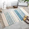 Teppiche Nordic Boho Baumwolle Leinen Quaste Teppich Ethnische Wind Teppich Tür Boden Teppiche Fuß Pad Schlafzimmer Rutschfeste Matte Hause dekorative Teppiche