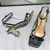 Zapatillas 2023, sandalias para mujer, tacones altos de 8cm, mules con correa, fetiche de verano, toboganes de cristal, zapatos femeninos de gladiador romano para niñas, zapatos bajos extraños