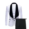 Kostiumy męskie Blazers Homme Mariage 2023 Groom Men Suit Slim Fit Groomsmen Champagne Wedding Party na Tuxedo Kurtka Komek BOW