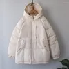 Veste épaisse en duvet pour femme, Parka noire à manches longues, décontractée, surdimensionnée, violette, manteau à bulles avec capuche, automne hiver 2023