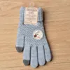 Fünf Finger Handschuhe Marke 1 Paar Frauen Stricken Winter Warme Handgelenk Touchscreen Handschuh Weibliche Handschuh Zubehör Wolle Guantes Luvas de Inverno