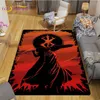 Tapijten berserk vloerkleed zwart donkere retro zwaardvechter mat anime voor woonkamer slaapkamer tapijten deurmat nostalgisch cadeau