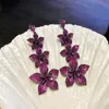 Dangle Ohrringe Kronleuchter Sinzry 2023 Luxusparty Drop Cubic Zircon Mikropave Cz Koreanische Blume Hochzeit