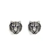 Studörhängen 925 Sterling Silver Tiger Head Women Men Vintage Party Wedding Jewelry for Girls Punk