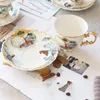 Tasses soucoupes jolies créatives réutilisables expresso porcelaine tasse à café anglaise service à thé vaisselle de luxe tasse Canecas