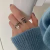 Кластерные кольца стерлингового серебряного кольца Женщина -ювелирные ювелирные украшения девушка личность подарка подарка на день рождения