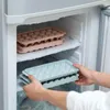 Moldes de cozimento bandeja de gelo redondo criativo com tampa de molde de cubo de plástico refrigerador esférico grande caixa de cozinha ferramentas de icemaker