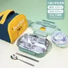 Set di stoviglie in acciaio inossidabile Solo per alunni Isolamento termico Mensa Pasto Box Set Impiegato Pranzo Bento per bambini