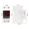 Dual Display 40A 63A 220V230V Din Rail Adjustable Digital Over Under Voltage Relay Surge Protector Limit Current Protection