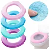 Couvre-siège de toilette lavable autocollant mousse couverture imperméable saisons doux Silicone tapis quatre O-forme Pad Closestool salle de bain Cu V2N0