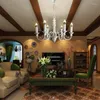 Pendant Lamps Simple Iron European Loft Garden Superior El Villa White 6 Heads Chandelier Home Lighting ZA ZX147