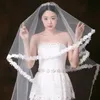 Veli da sposa Velo da sposa corto in tulle bianco per la sposa Mariage Accessori Guanti SottovesteBridal