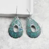 Boucles d'oreilles pendantes lustre rétro métal creux goutte d'eau femme Vintage gitane turc géométrie forme ethnique boucle d'oreille bijouxDangle