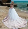 Robes de fille fille longue dentelle rose fleur filles 2023 une ligne plage été à manches courtes pure col rond robe de soirée de mariage formelle pour les enfants