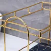 Opbergdozen ijzeren make -up organisator badkamer hoekplank cosmetica organisatoren rekken gouden decoratie accessoires