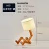 Tischlampen Nordic Lampe Led Flexo Eye Protect Kreative Roboter für Schlafzimmer Nachttisch 2 Schreibtisch Holz Studie Nachtlichter