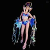 Stage Wear Sexy Laser Tassel Bikini Female Dancer Costume Nightclub Gogo Dance Outfit Rave Bar Show Dancing Clothes VDB3446