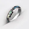 결혼 반지 Bohemia Style Alliance of Tungsten Engagement Dome Band for Woman Man 5mm/6mm 너비 인레이 화려한 쉘 스웨딩