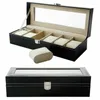 Storage Boxes 3/6/12 Slots Watch Box Leather Wrist Display Case Organizer Jewelry