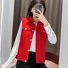 Gilets pour femmes grande taille gilet rouge femmes Jean veste mode coréenne simple boutonnage court printemps sans manches Denim gilet