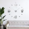 Wall Clocks 47 Inch DIY Clock Stickers Round Decorative For Living Room Home Decor