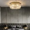 Chandeliers Luxury Modern Minimalist Crystal Glass Round Ceiling Chandelier For Home Living Room Bedroom Study Led Indoor Lighting Decor