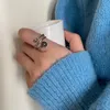 Кластерные кольца стерлингового серебряного кольца Женщина -ювелирные ювелирные украшения девушка личность подарка подарка на день рождения