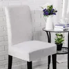 Chair Covers 1PC Printing Dining Slipcover Solid Colour Modern Removable Anti-dirty Kitchen Seat Case Stretch Cover For Banquet